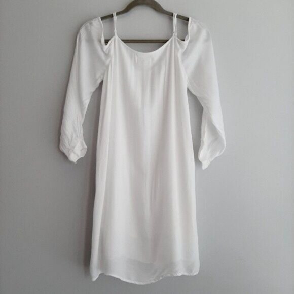 CLOTH & STONE Flowy & Light Cold Shoulder Dress White Sz XS - Picture 7 of 11